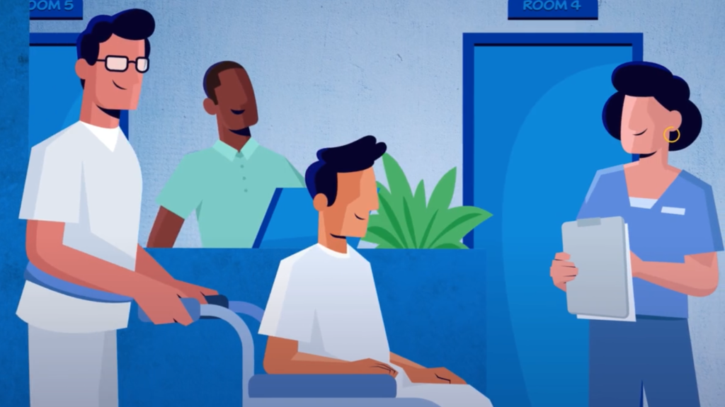 screenshot of healthcare explainer video